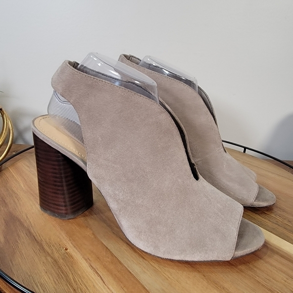 Gibson & Latimer Londyn Suede Slingbacks Booties Heels Size 10 - Picture 3 of 17